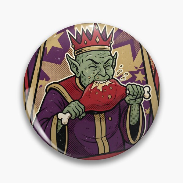 Item preview, Feast Time Alien King With Crown Retro Comic Graphic designed and sold by DuckOddity.