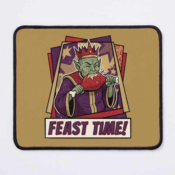 Item preview, Feast Time Alien King With Crown Retro Comic Graphic designed and sold by DuckOddity.
