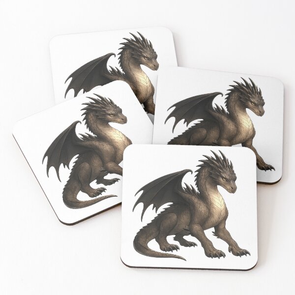Item preview, Majestic Bronze Dragon | Elegant Fantasy Dragon Art designed and sold by Hatchling Hollow.