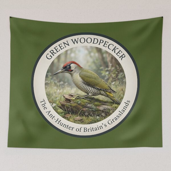 Item preview, GREEN WOODPECKER – The Ant Hunter of Britain's Grasslands designed and sold by The Digital Compass.