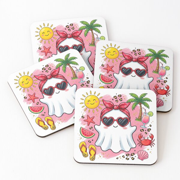 Item preview, Summer Ghost Cute Vacation Beach Tropical Leopard designed and sold by raedattia.