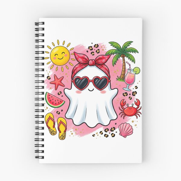 Item preview, Summer Ghost Cute Vacation Beach Tropical Leopard designed and sold by raedattia.