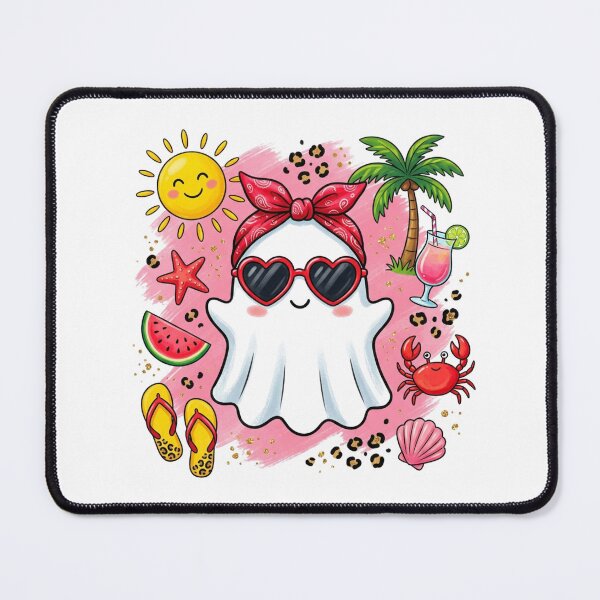 Item preview, Summer Ghost Cute Vacation Beach Tropical Leopard designed and sold by raedattia.