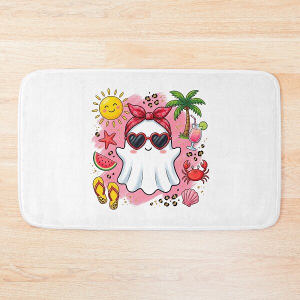 Item preview, Summer Ghost Cute Vacation Beach Tropical Leopard designed and sold by raedattia.