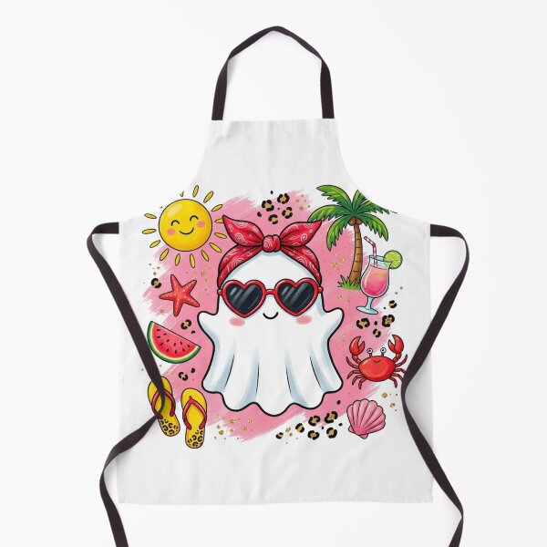 Item preview, Summer Ghost Cute Vacation Beach Tropical Leopard designed and sold by raedattia.