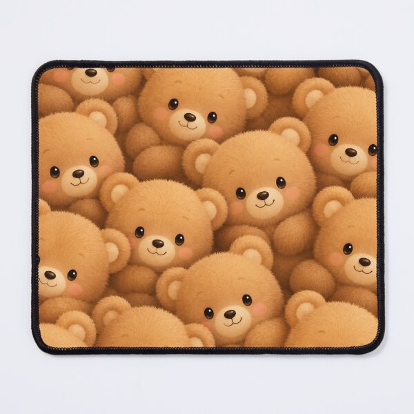 Item preview, Cute Fluffy Teddy Bear Pattern | Kawaii Bear Cub Seamless Nursery Design designed and sold by Atum&Art.