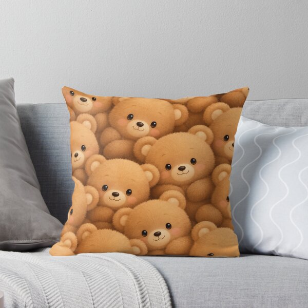 Item preview, Cute Fluffy Teddy Bear Pattern | Kawaii Bear Cub Seamless Nursery Design designed and sold by Atum&Art.