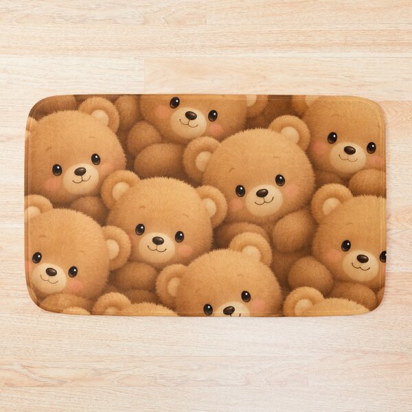 Item preview, Cute Fluffy Teddy Bear Pattern | Kawaii Bear Cub Seamless Nursery Design designed and sold by Atum&Art.