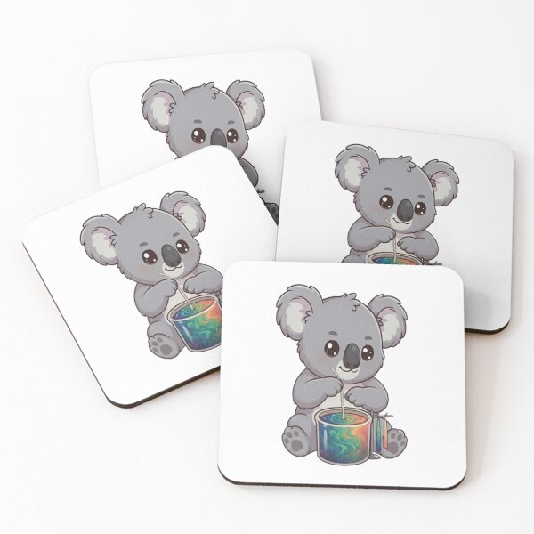 Item preview, Cute Koala Dipping Colorful Candles designed and sold by Ella_Sketch.