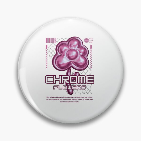 Item preview, Chrome Flowers - Futuristic Liquid Chrome & Y2K Aesthetic Art designed and sold by Velouria Universe.
