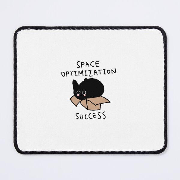 Item preview, Funny Cat in Box Sticker | “Space Optimization Success” | Cute Black Cat Minimalist Digital Art | Kawaii Cat Humor Design designed and sold by lazydayz16.