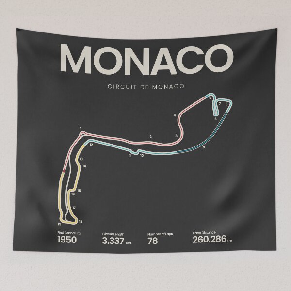 Item preview, Monaco Circuit Map designed and sold by archetype prints.