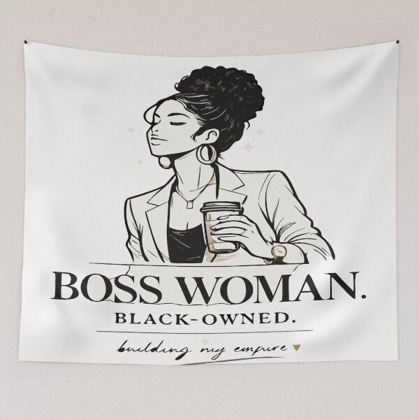 Item preview, Powered by Purpose Black Woman Entrepreneur Line Art Shirt designed and sold by WORN.THOUGHTS.