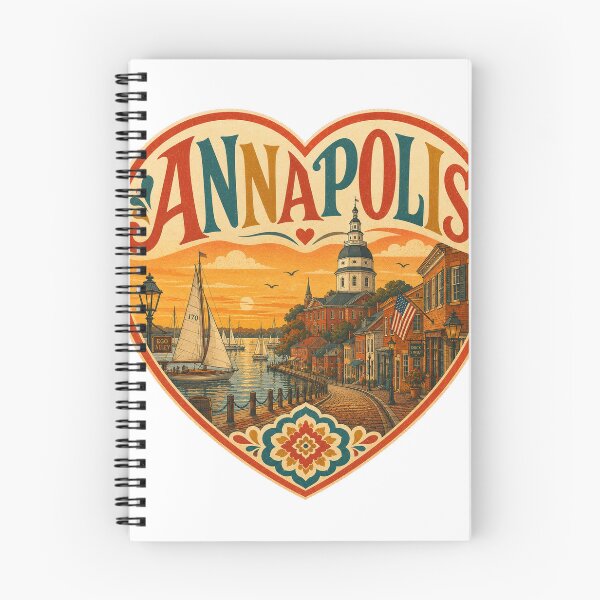 Item preview, Retro Annapolis USA - Vintage Travel Souvenir Heart designed and sold by VisualArtsOasis.