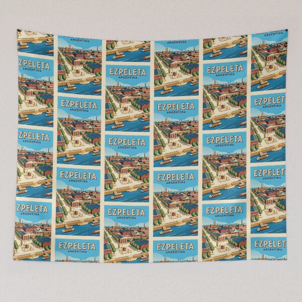 Item preview, Ezpeleta Buenos Aires Argentina Vintage Travel Poster designed and sold by TravelersGems.