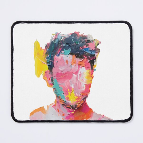 Item preview, Abstract Portrait Oil Painting Vibrant Impasto Colorful Boy Fine Art Graphic designed and sold by DesignArtist.ia.