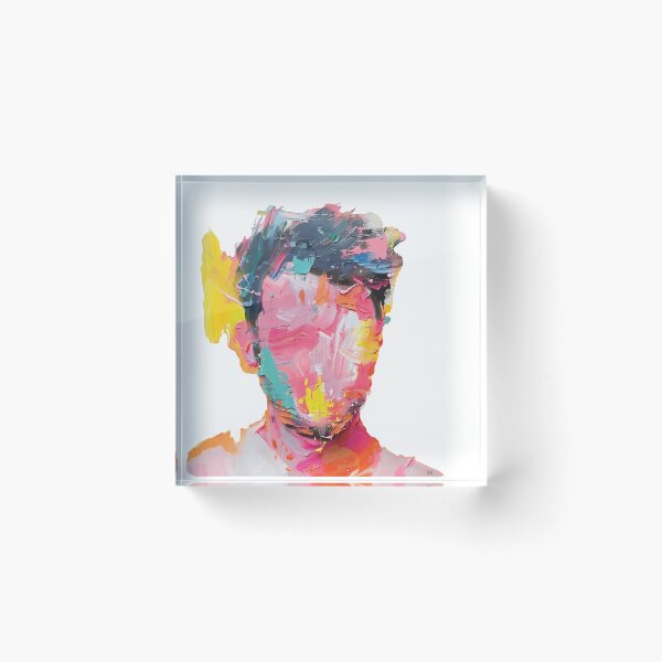 Item preview, Abstract Portrait Oil Painting Vibrant Impasto Colorful Boy Fine Art Graphic designed and sold by DesignArtist.ia.
