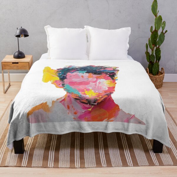 Item preview, Abstract Portrait Oil Painting Vibrant Impasto Colorful Boy Fine Art Graphic designed and sold by DesignArtist.ia.