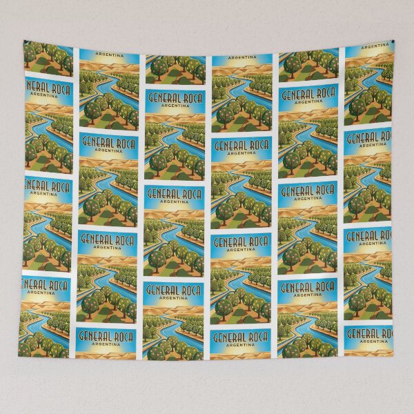 Item preview, General Roca Río Negro Argentina Vintage Travel Poster designed and sold by TravelersGems.