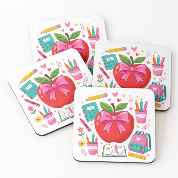 Item preview, Cute Back To School Apple With Pink Bow School Supplies designed and sold by raedattia.