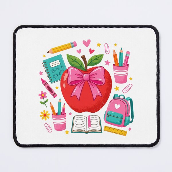 Item preview, Cute Back To School Apple With Pink Bow School Supplies designed and sold by raedattia.