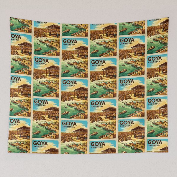Item preview, Goya Corrientes Argentina Vintage Travel Poster designed and sold by TravelersGems.