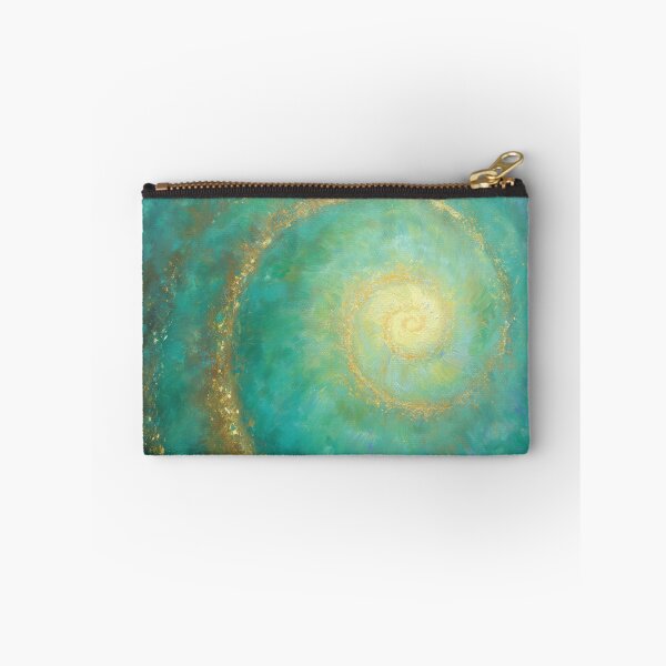 Item preview, Gold energy spiral on a turquoise background – Cosmic Harmony designed and sold by monchie.