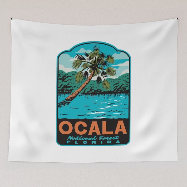 Item preview, Ocala National Forest Springs Retro Florida Travel Art designed and sold by HalpinDesign.