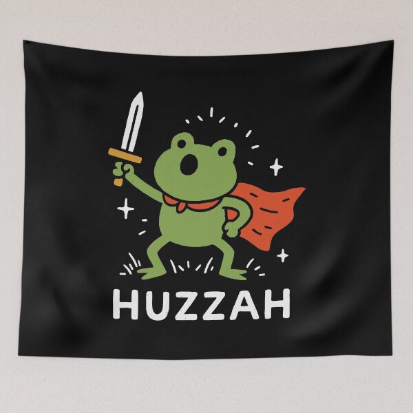 Item preview, Hero Frog Huzzah Funny Meme designed and sold by gunaone-design.