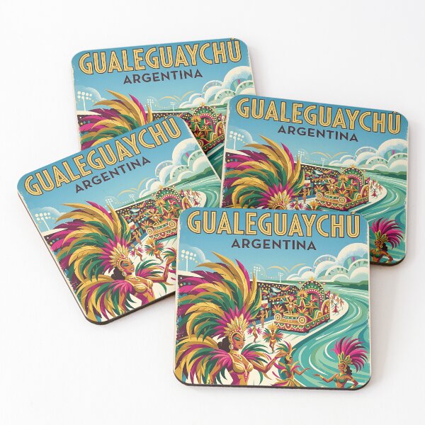 Item preview, Gualeguaychú Entre Ríos Argentina Vintage Travel Poster designed and sold by TravelersGems.