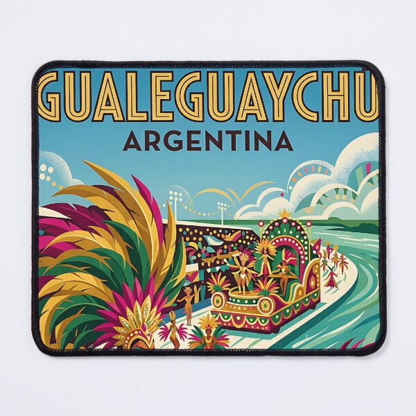 Item preview, Gualeguaychú Entre Ríos Argentina Vintage Travel Poster designed and sold by TravelersGems.
