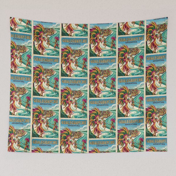 Item preview, Gualeguaychú Entre Ríos Argentina Vintage Travel Poster designed and sold by TravelersGems.