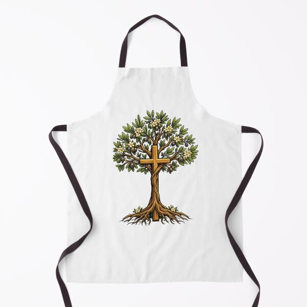 Item preview, Minimal cross growing into a flowering olive tree designed and sold by DVerse Studio.