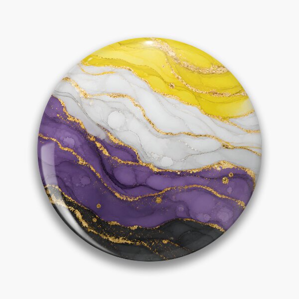 Item preview, Nonbinary Marble - Enby Pride Flag Colors designed and sold by Travelslightly.