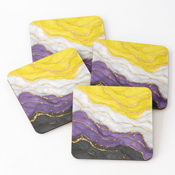 Item preview, Nonbinary Marble - Enby Pride Flag Colors designed and sold by Travelslightly.