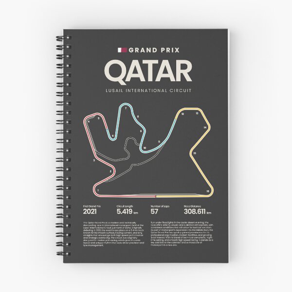 Item preview, Lusail International Circuit | Qatar Grand Prix Motorsports Circuit Map designed and sold by archetype prints.