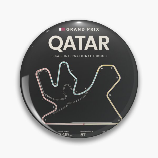 Item preview, Lusail International Circuit | Qatar Grand Prix Motorsports Circuit Map designed and sold by archetype prints.