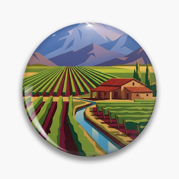 Item preview, Luján de Cuyo Mendoza Argentina Vintage Travel Poster designed and sold by TravelersGems.