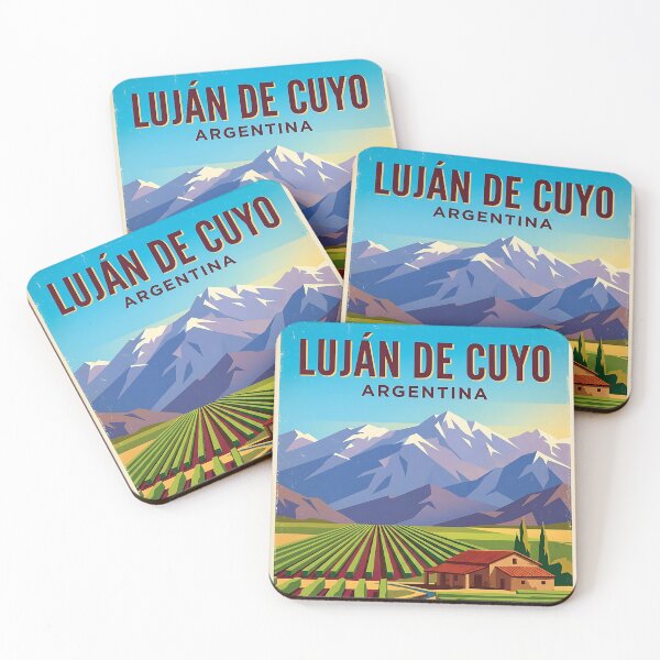 Item preview, Luján de Cuyo Mendoza Argentina Vintage Travel Poster designed and sold by TravelersGems.