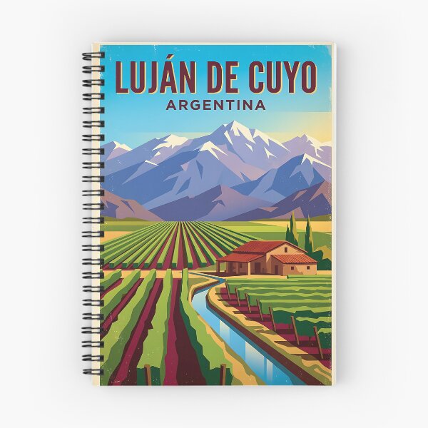 Item preview, Luján de Cuyo Mendoza Argentina Vintage Travel Poster designed and sold by TravelersGems.
