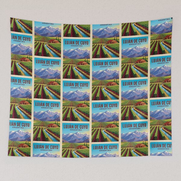 Item preview, Luján de Cuyo Mendoza Argentina Vintage Travel Poster designed and sold by TravelersGems.