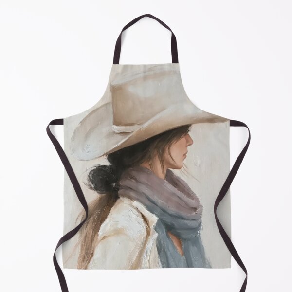Item preview, Cowgirl Portrait Oil Painting | Western Cowgirl Wall Art | Cowboy Hat Artwork | Rustic Ranch Decor | Country Girl Print designed and sold by Artforhorse.