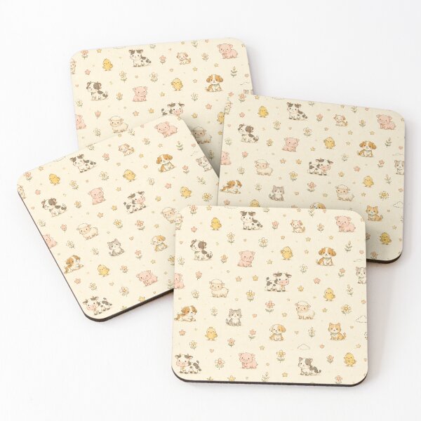 Item preview, Cute Farm Animal Pattern | Kawaii Baby Barnyard Friends Seamless Nursery Design designed and sold by Atum&Art.