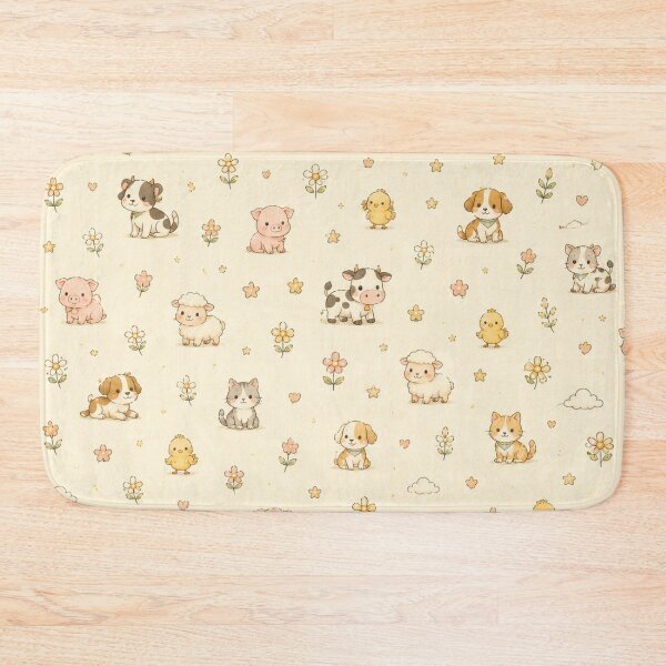 Item preview, Cute Farm Animal Pattern | Kawaii Baby Barnyard Friends Seamless Nursery Design designed and sold by Atum&Art.