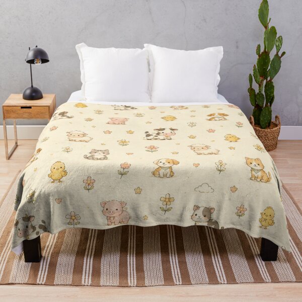 Item preview, Cute Farm Animal Pattern | Kawaii Baby Barnyard Friends Seamless Nursery Design designed and sold by Atum&Art.