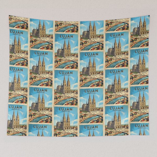 Item preview, Luján Buenos Aires Argentina Vintage Travel Poster designed and sold by TravelersGems.