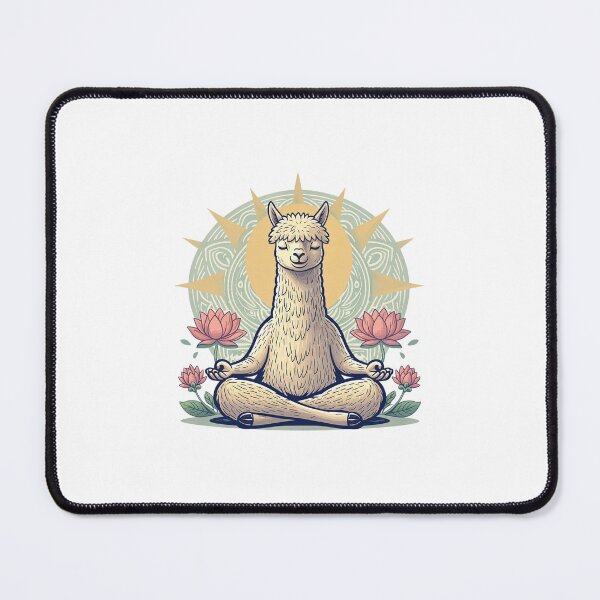 Item preview, No Probllama — Zen Llama in Lotus Pose Animal-pun Humor designed and sold by MOSIDRIP™.