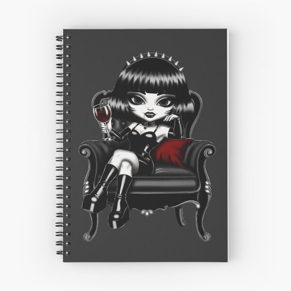 Item preview, Ossi Cursed Dolls - Gothic Mascot on Chesterfield Chair designed and sold by Ossi Cursed Dolls.