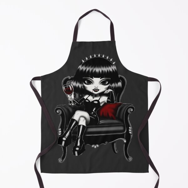 Item preview, Ossi Cursed Dolls - Gothic Mascot on Chesterfield Chair designed and sold by Ossi Cursed Dolls.