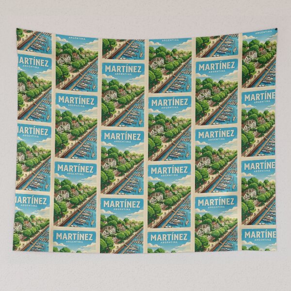 Item preview, Martínez Buenos Aires Argentina Vintage Travel Poster designed and sold by TravelersGems.